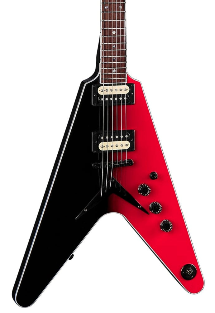 Dean V79 Electric Guitar - Red Black Fade