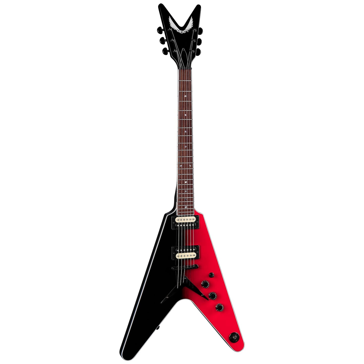 Dean V79 Electric Guitar - Red Black Fade