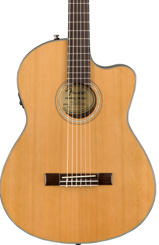 FENDER CN-140SCE CLASSICAL GUITAR - NATURAL WITH CASE
