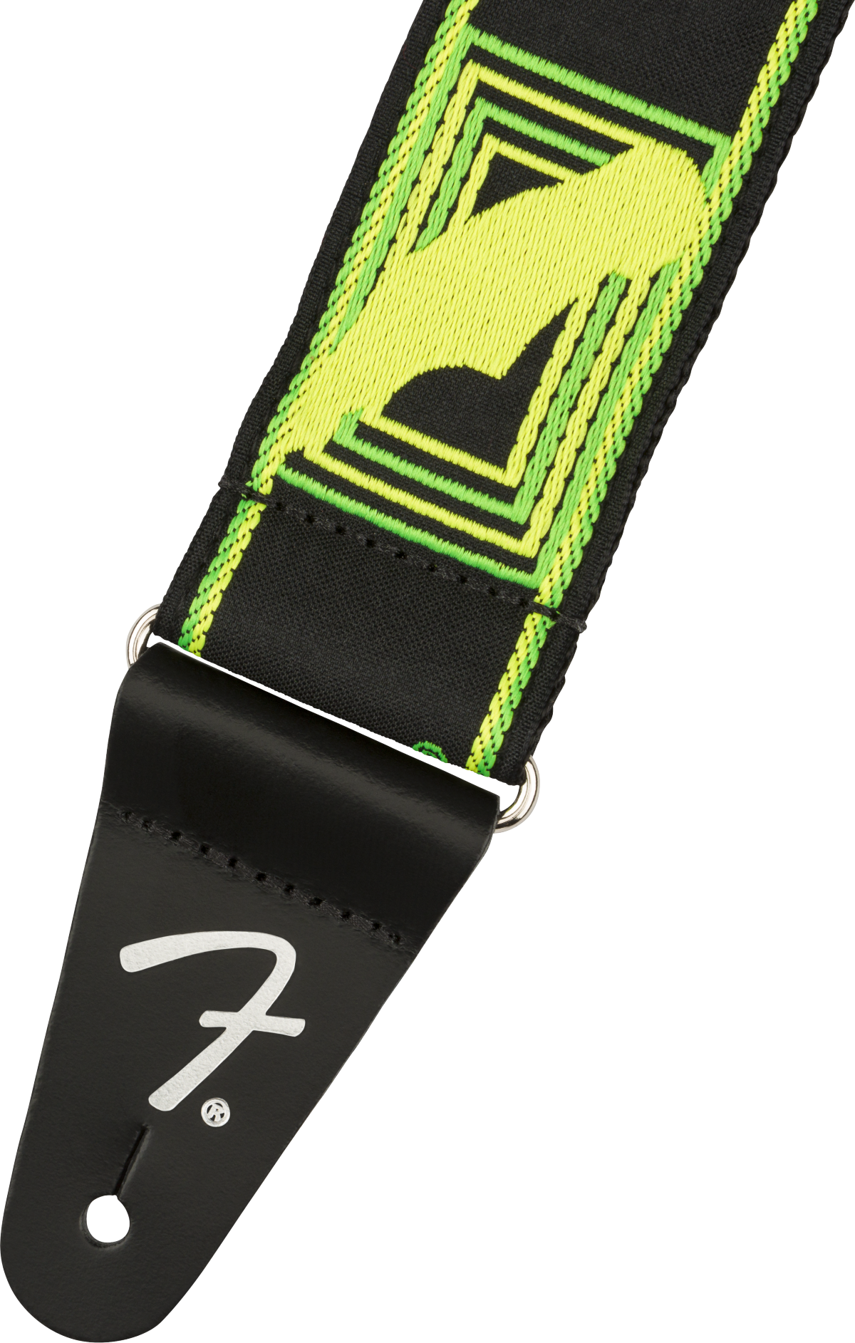 Fender Neon Monogrammed Strap - Yellow/Green