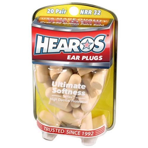 Hearos Ultimate Softness Ear Plugs NRR32 - Six Pairs