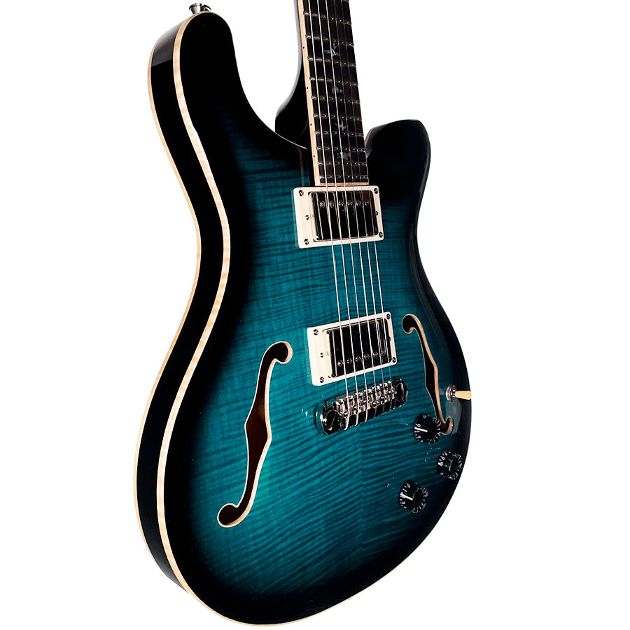 PRS SE Hollowbody II Piezo - Peacock Blue Burst