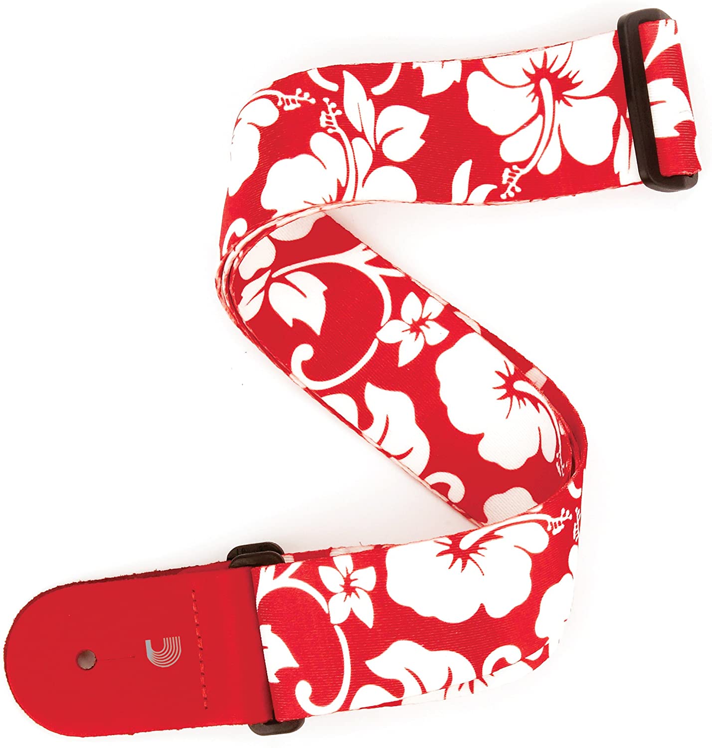 D'ADDARIO HIBISCUS GUITAR STRAP RED