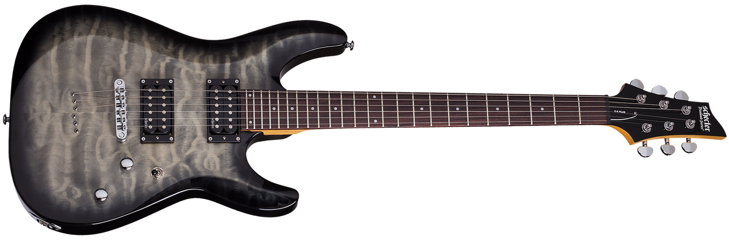 Schecter C-6 Plus Electric Guitar Charcoal Burst