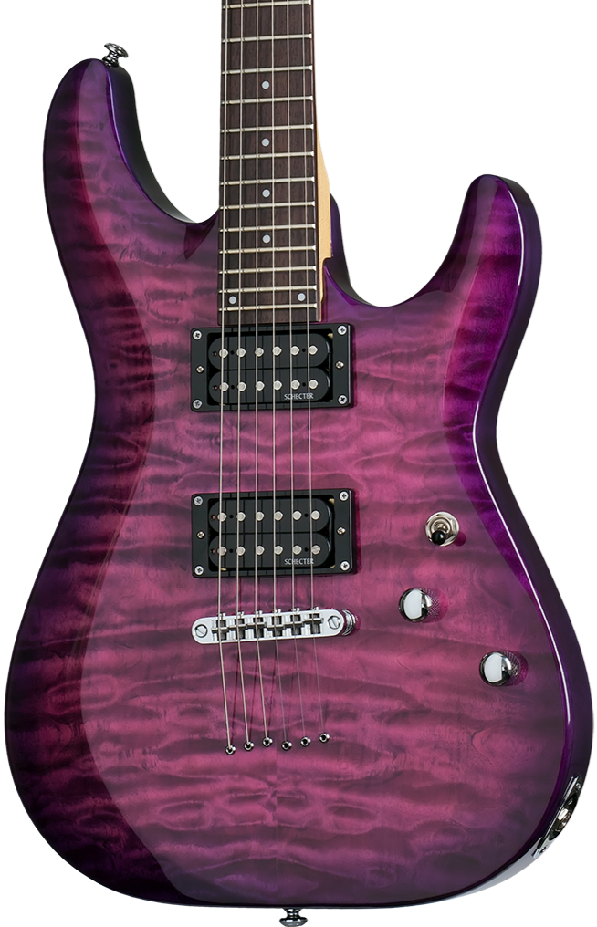 Schecter C-6 Plus Electric Guitar Magenta Electric