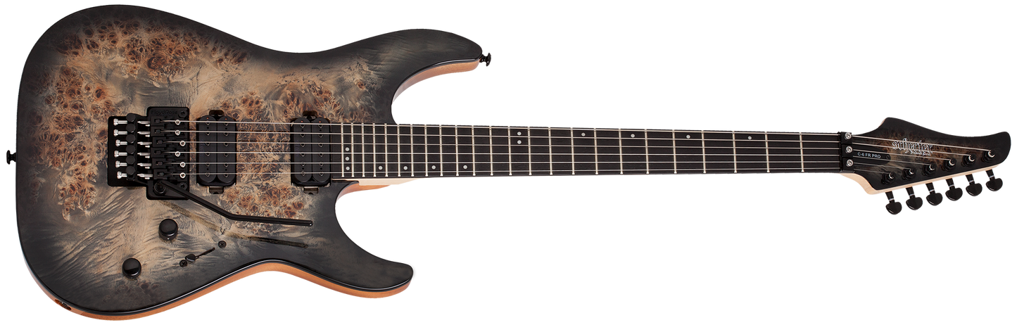 Schecter C-6 Pro FR Electric Guitar Charcoal Burst