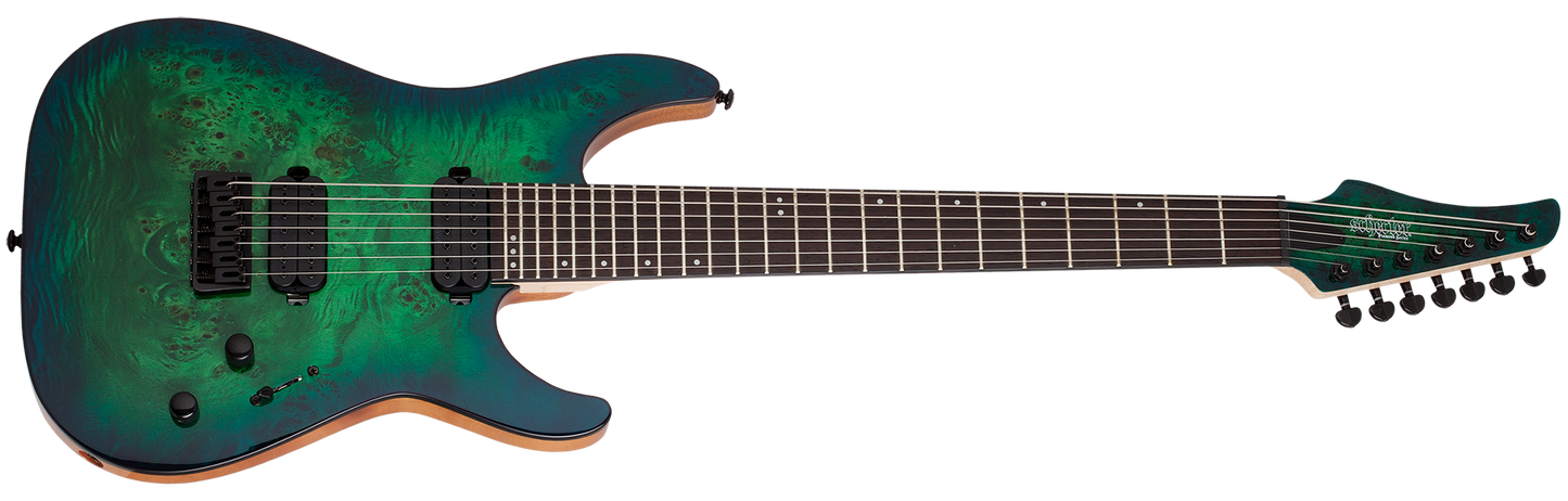 Schecter C-7 Pro 7-String - Aqua Burst