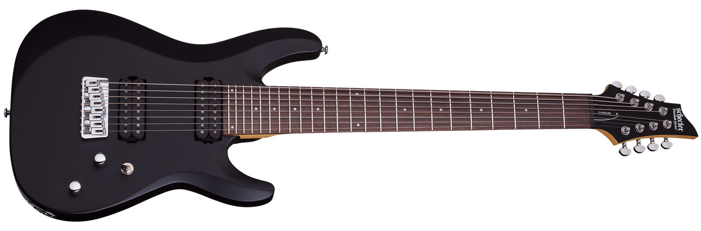 Schecter C-8 Deluxe Electric Guitar - Satin Black
