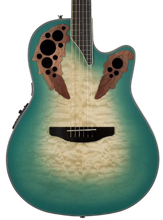 Ovation CE44X-9B Celebrity Elite Exotic Mid Depth - Mint Green