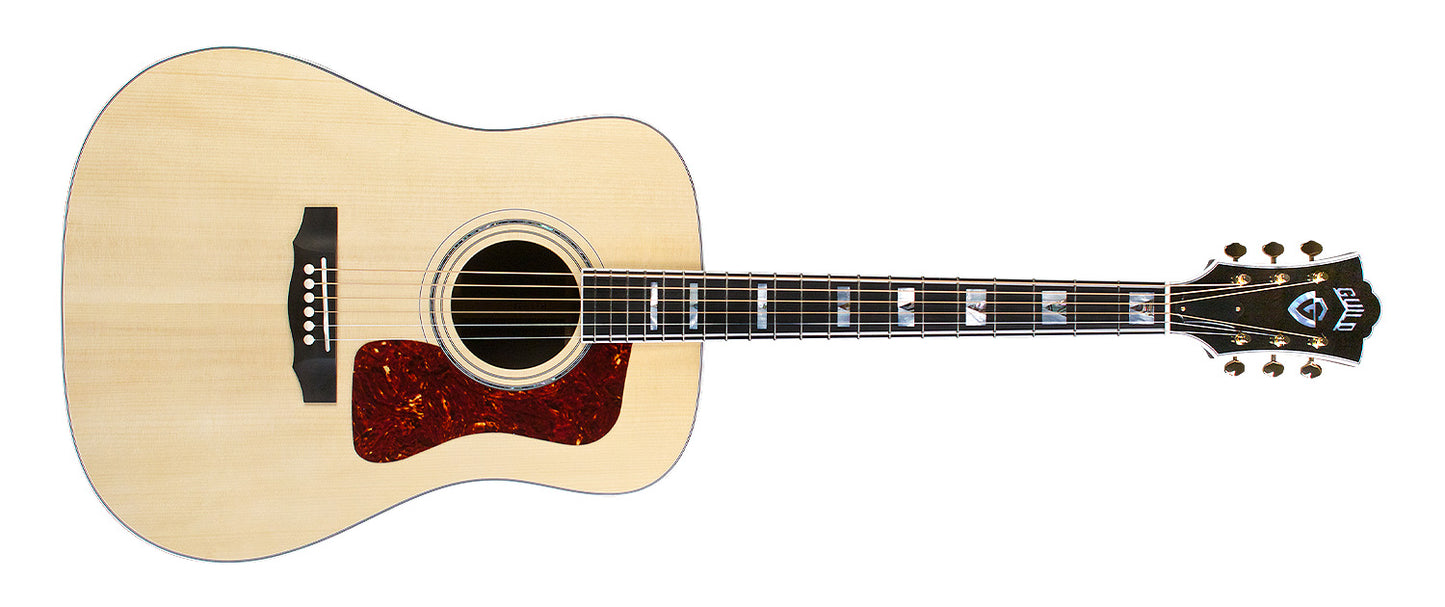 GUILD USA D-55E SOLID DREADNOUGHT ACOUSTIC WITH HARD CASE