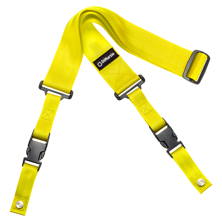DIMARZIO CLIPLOCK STRAP NEON YELLOW