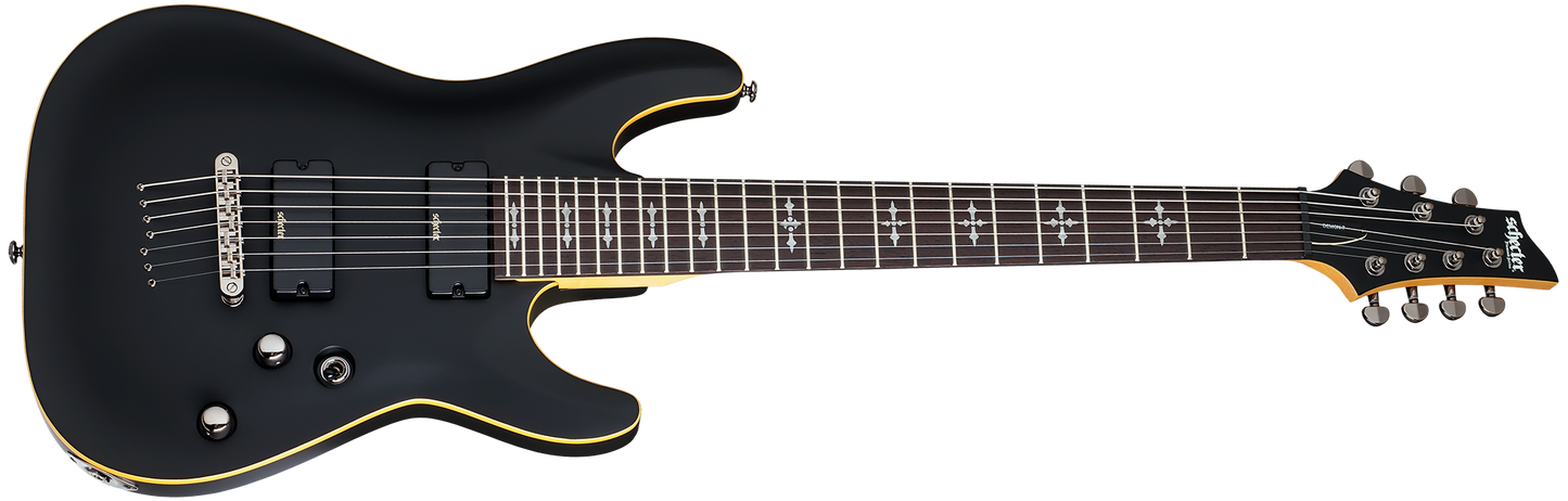Schecter Demon-7 7-String - Aged Black Satin