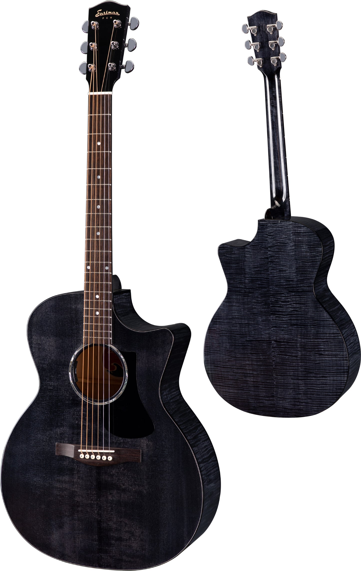 Eastman PCH3-GACE Grand Auditorium Acoustic - Trans Black