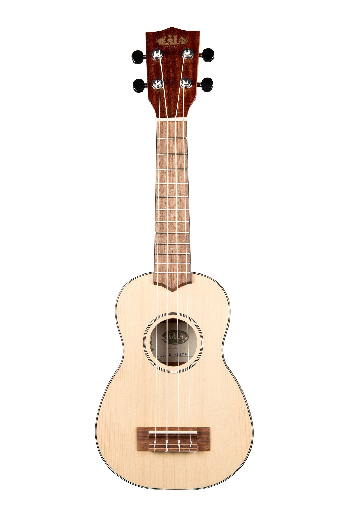 Kala KA-SSTU-S Solid Spruce Soprano Travel Ukulele w/ Gigbag