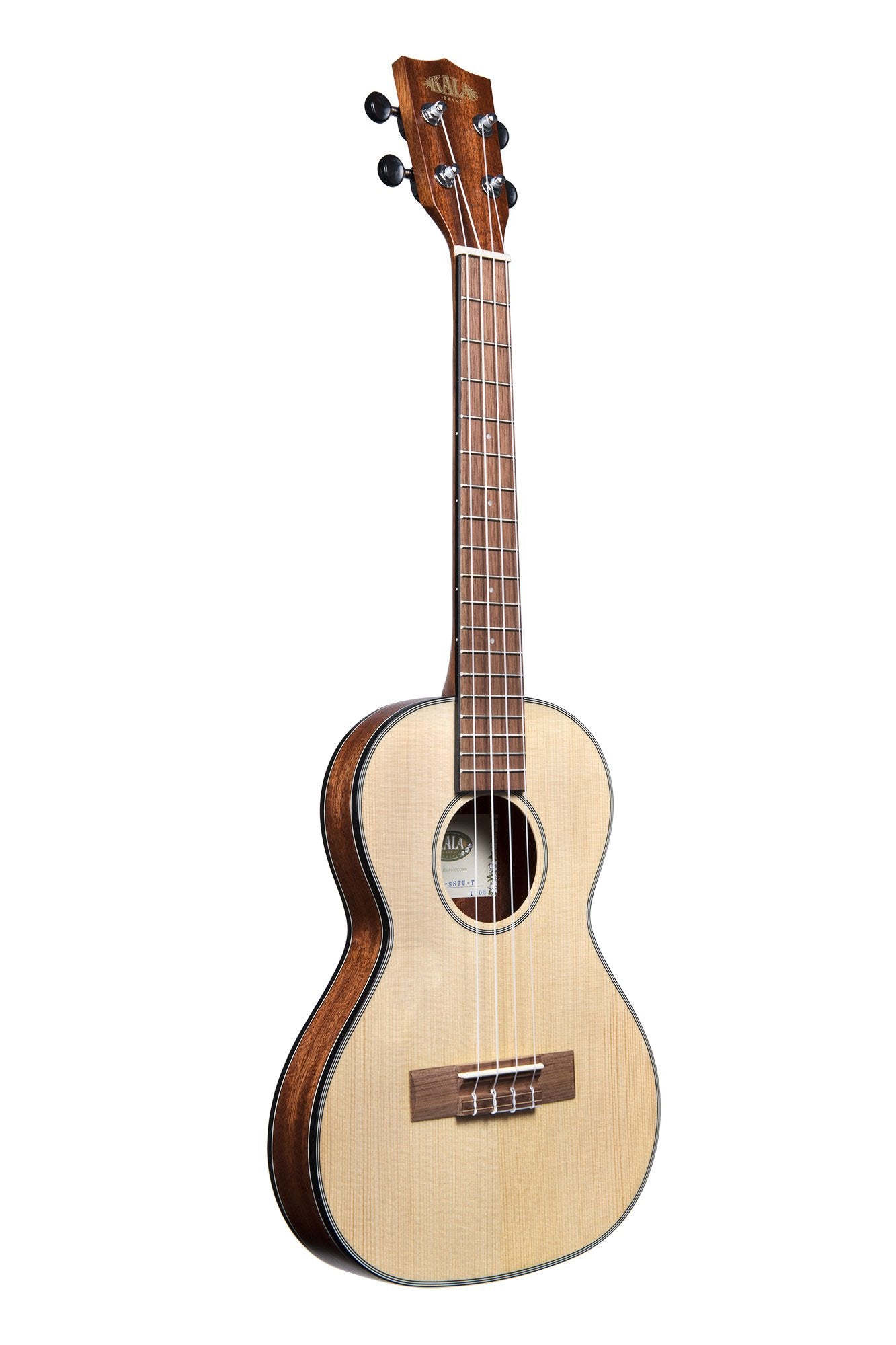 Kala KA-SSTU-T Solid Spruce Travel Tenor Ukulele In Gig Bag
