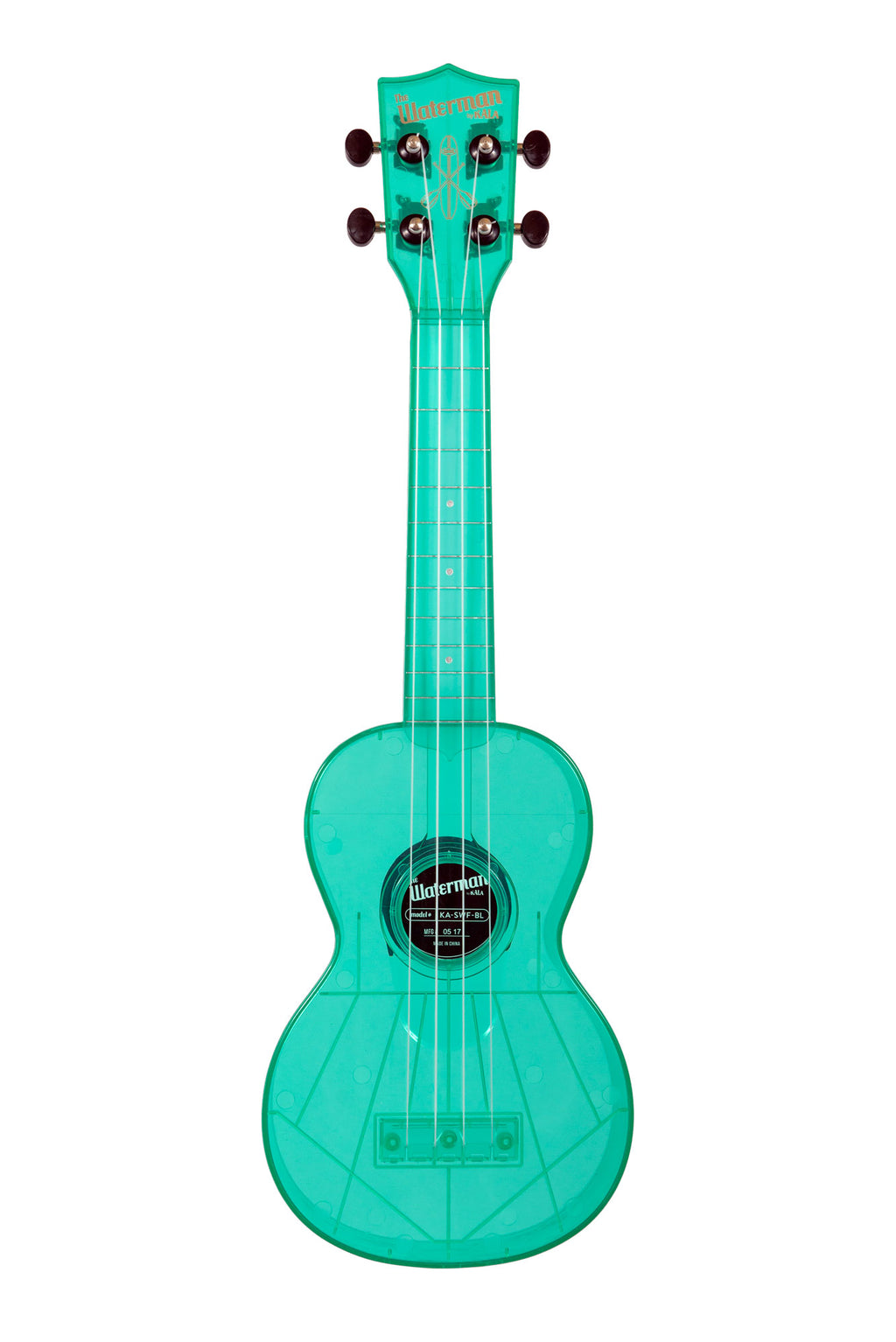 Kala Waterman Soprano Ukulele - Fluorescent Blue Raspberry