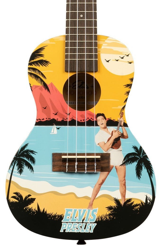 Kala Elvis Blue Hawaii Concert Ukulele Starter Kit