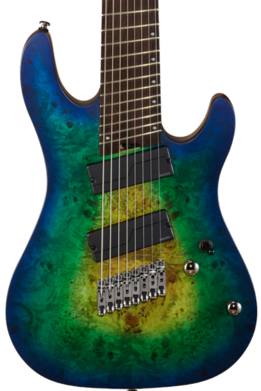 Cort KX508 8-String Multi-Scale - Mariana Blue Burst