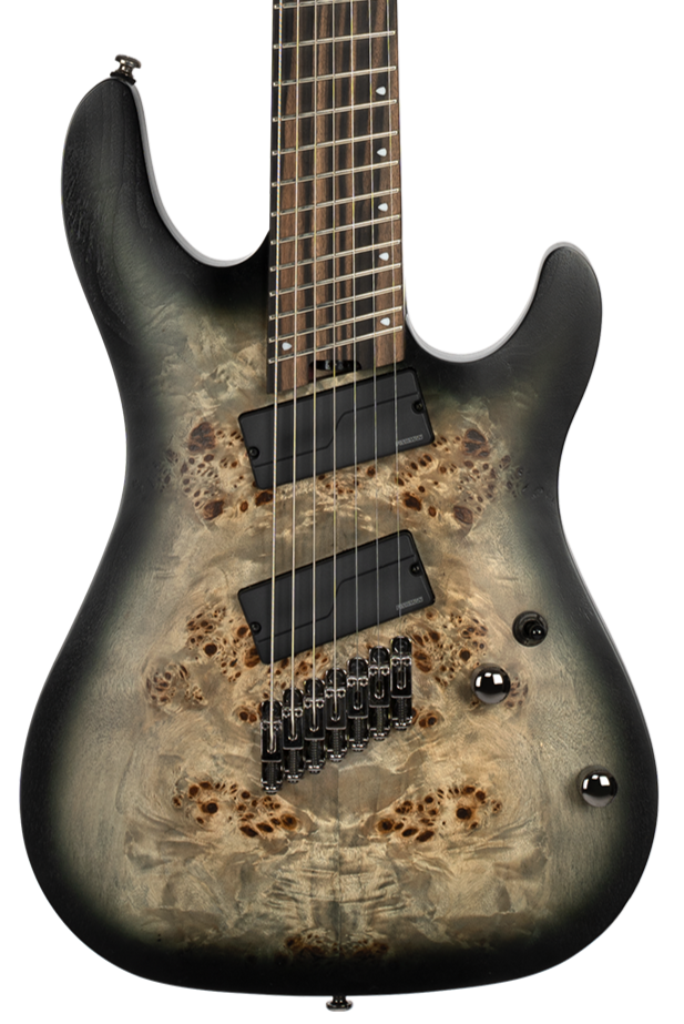 Cort KX507MS Multi Scale 7 String Black Stardust Guitar