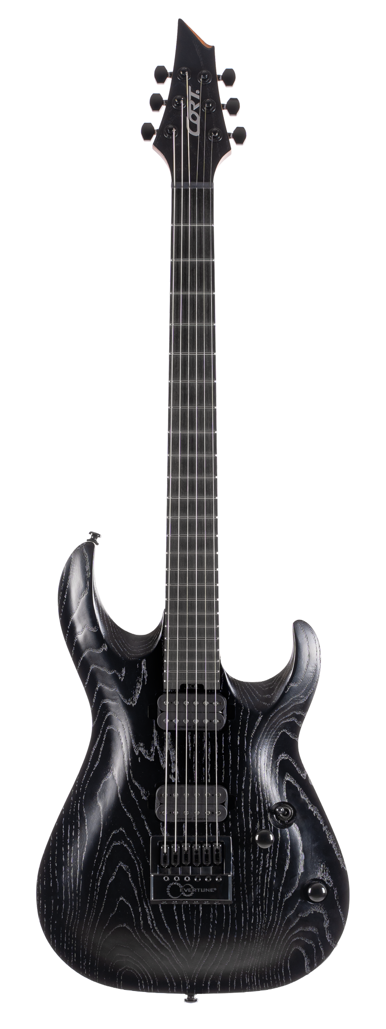 Cort KX700 EverTune Electric Guitar - Open Pore Black