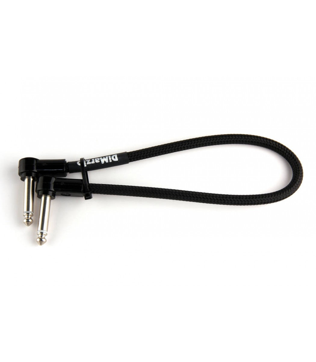 Dimarzio 12" Patch Cable Right Angle - Black