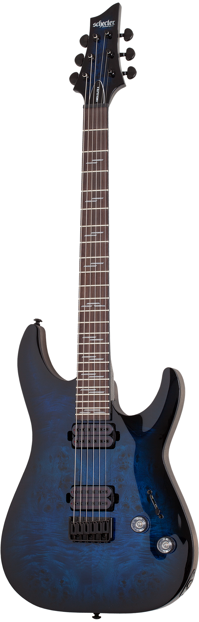 Schecter Omen Elite 6 Electric Guitar See-thru Blue Burst