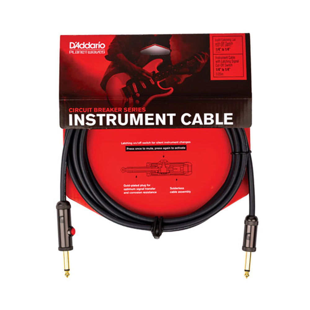 D'ADDARIO CIRCUIT BREAKER SERIES 10FT INSTRUMENT CABLE