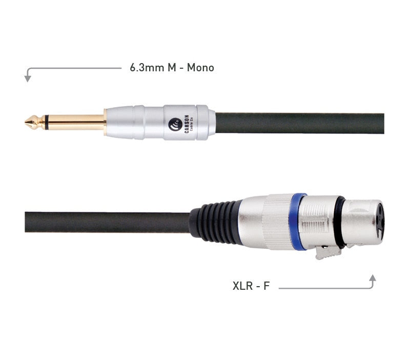 Carson Rockline 20ft XLR to Jack Microphone Cable