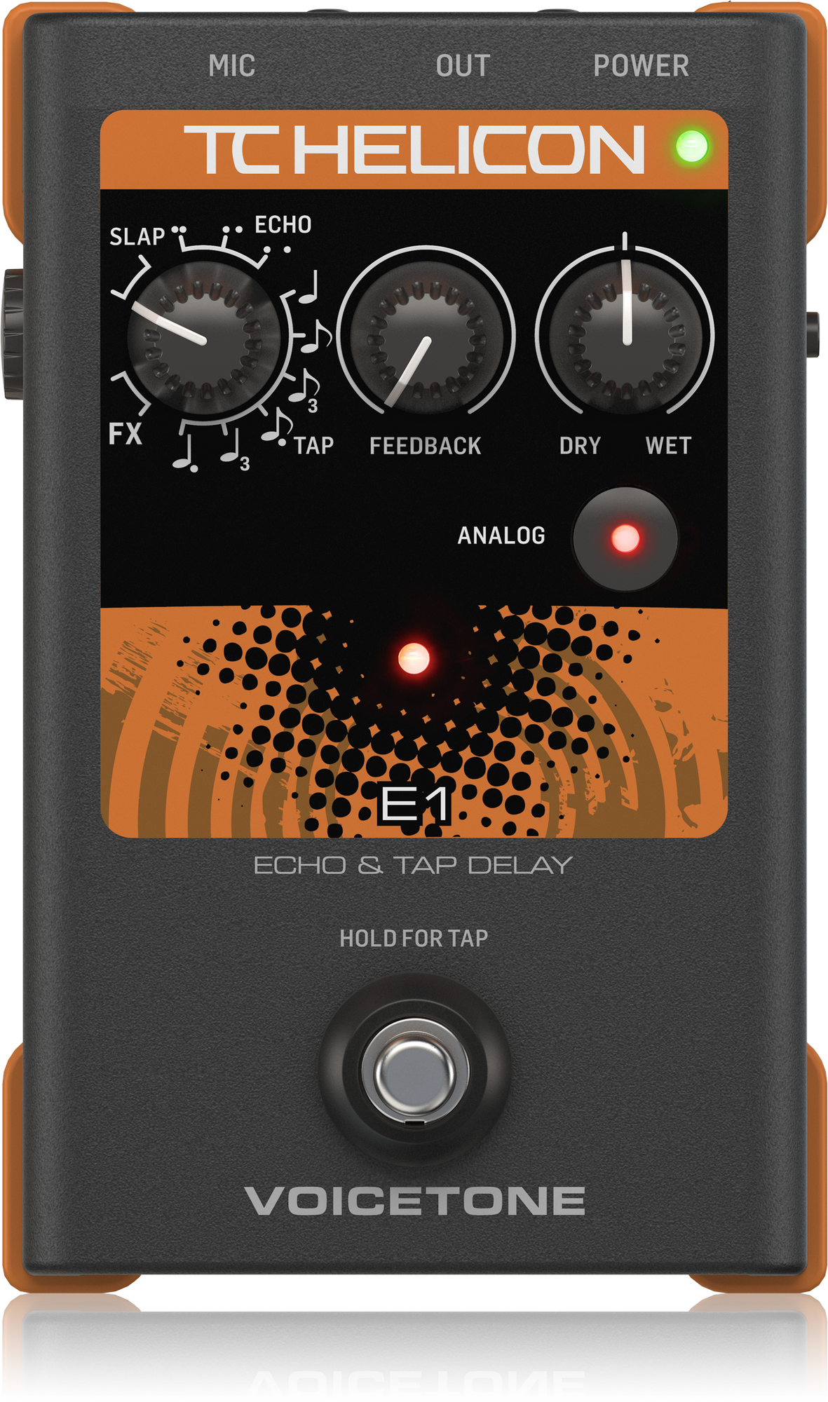 pedal voice effect TC Helicon Voicetone E1 Vocal Echo Effects Pedal