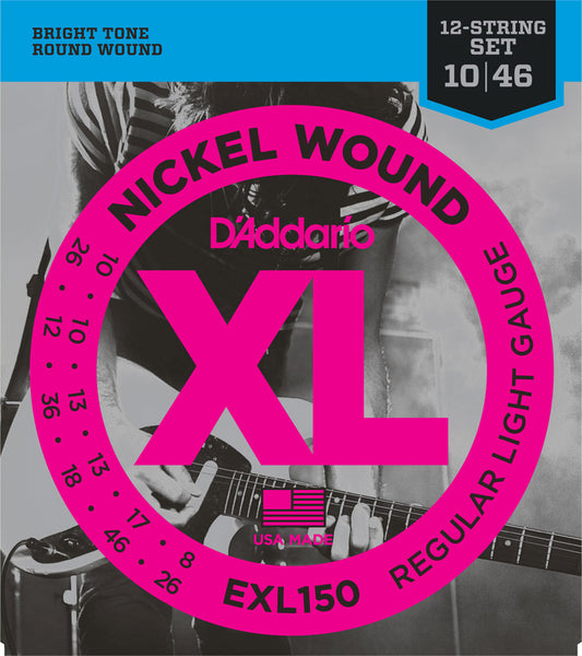 D'Addario Electric Nickel Wound EXL150 - 10-46 12-String Electric