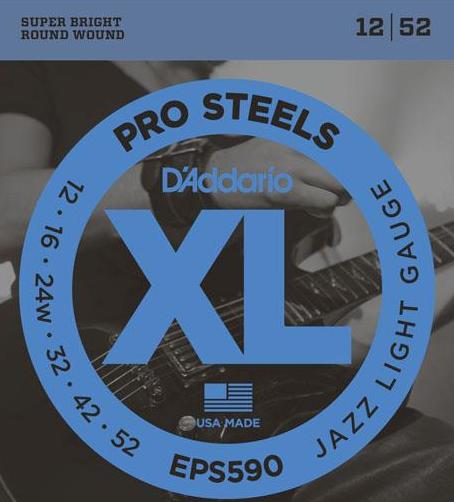 D'Addario Electric Pro Steels EPS590 - 12-52 Jazz Light