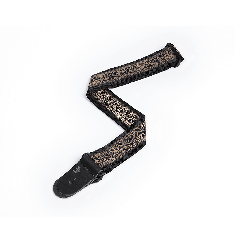 D'ADDARIO JAQUARD BROWN WOVEN GUITAR STRAP