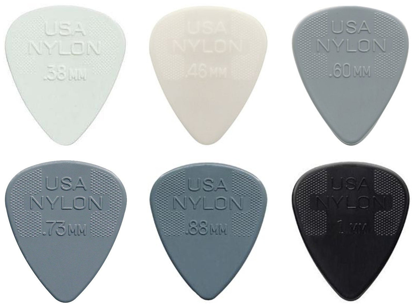Dunlop Greys Nylon Standard Guitar Picks - 12 Pack