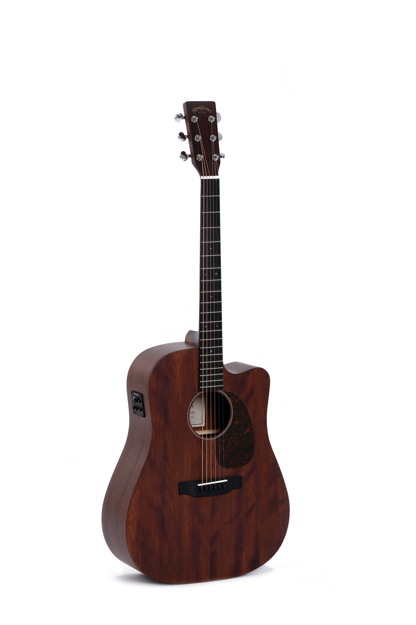 SIGMA DMC-15E+ ALL MAHOGANY DREADNOUGHT W/ CUTAWAY AND PICKUP