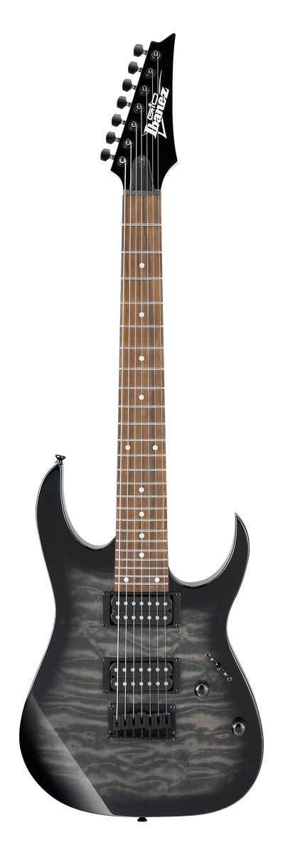 Ibanez RG7221QA - 7-String -Transparent Black Burst
