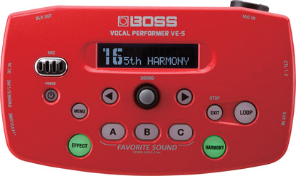 Boss VE-5 Vocal Performer Processor - Red