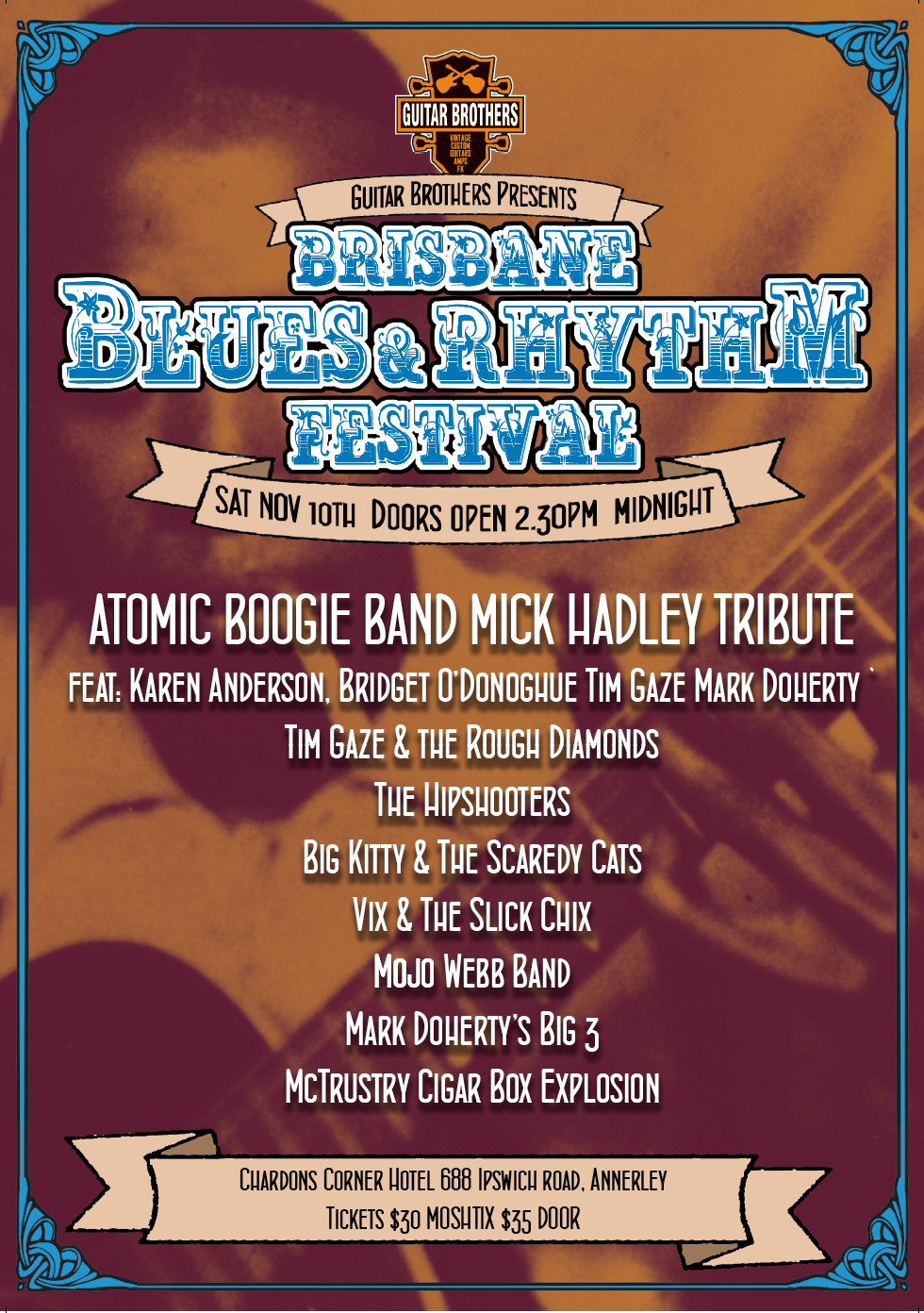 Guitar Brothers presents The BRISBANE BLUES & RHYTHM FESTIVAL