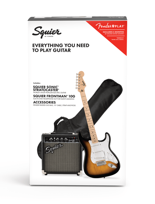 Squier Sonic Stratocaster Starter Pack - 2 Tone Sunburst