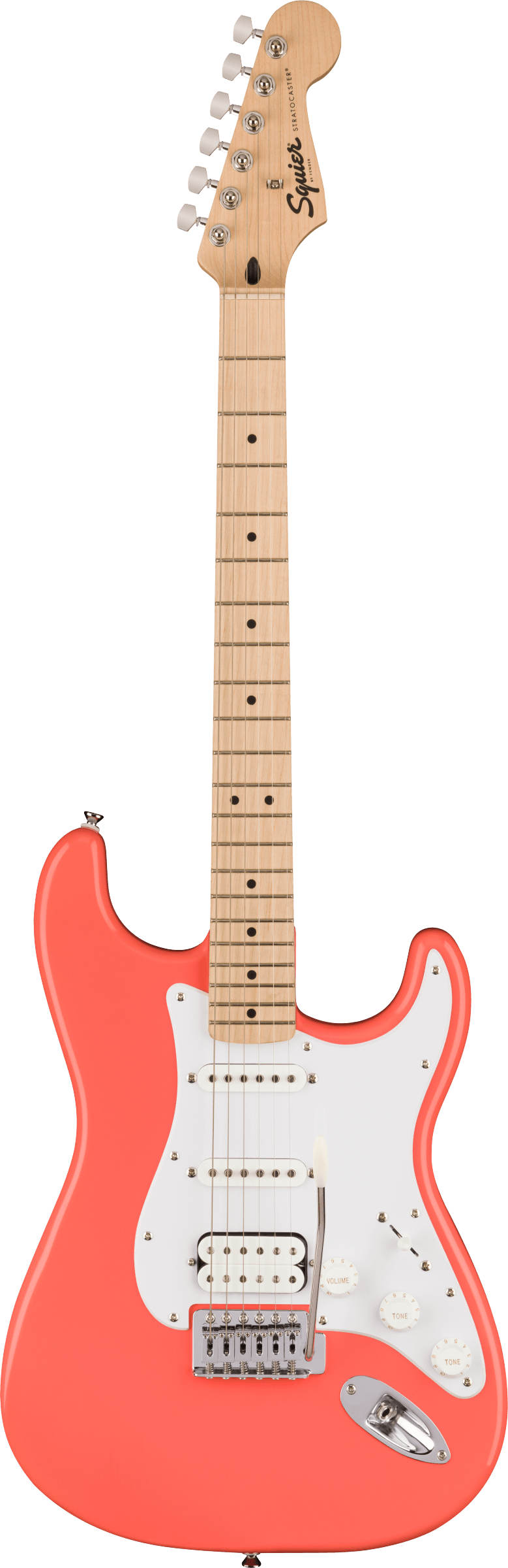 Squier Sonic Stratocaster - Maple Fingerboard - HSS - Tahitian Coral