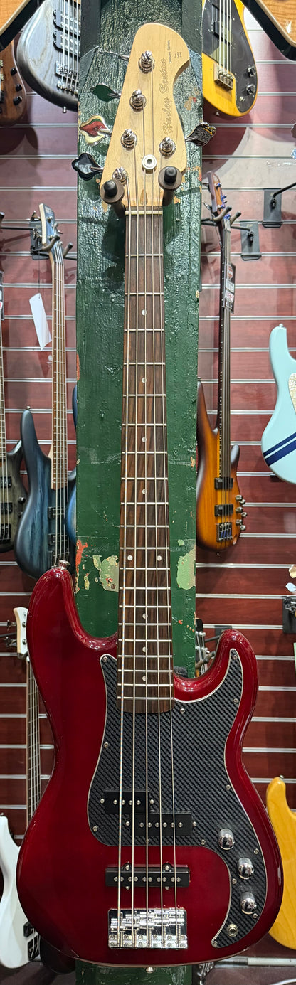 Harley Benton 5-String HTR PJ Bass - Trans Red - Pre-Loved