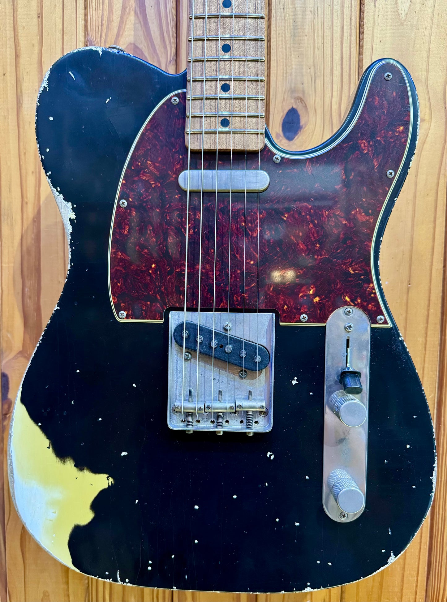 Xotic California Classic XTC-1 - Black Over Butterscotch - Super-Heavy Aged MN #3630