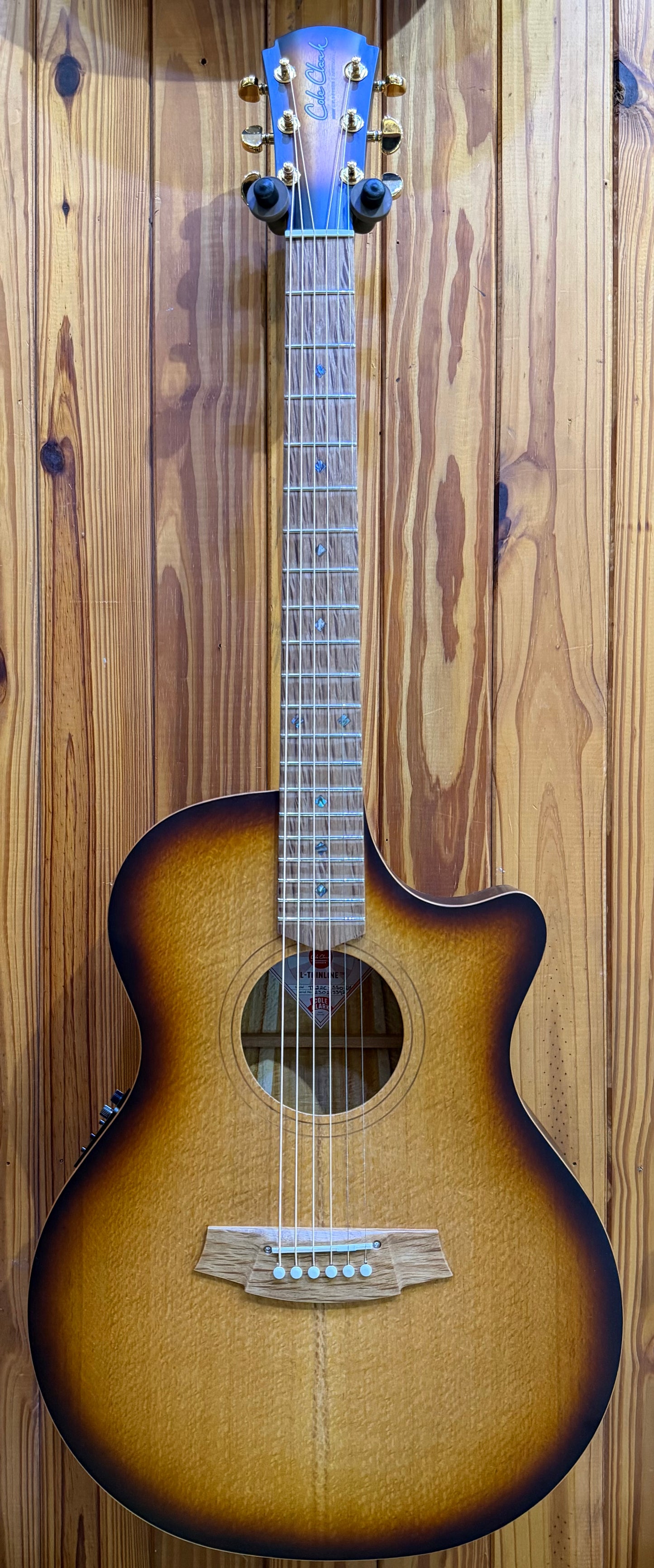 Cole Clark TL2EC-SSO Thinline Angel - Silky Oak - Sunburst
