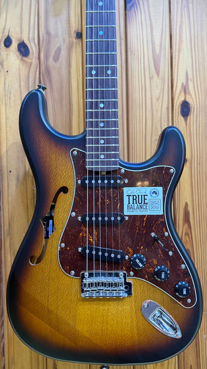 Cole Clark Hollow Baby SSS Semi-Hollow Electric Guitar - Sunburst