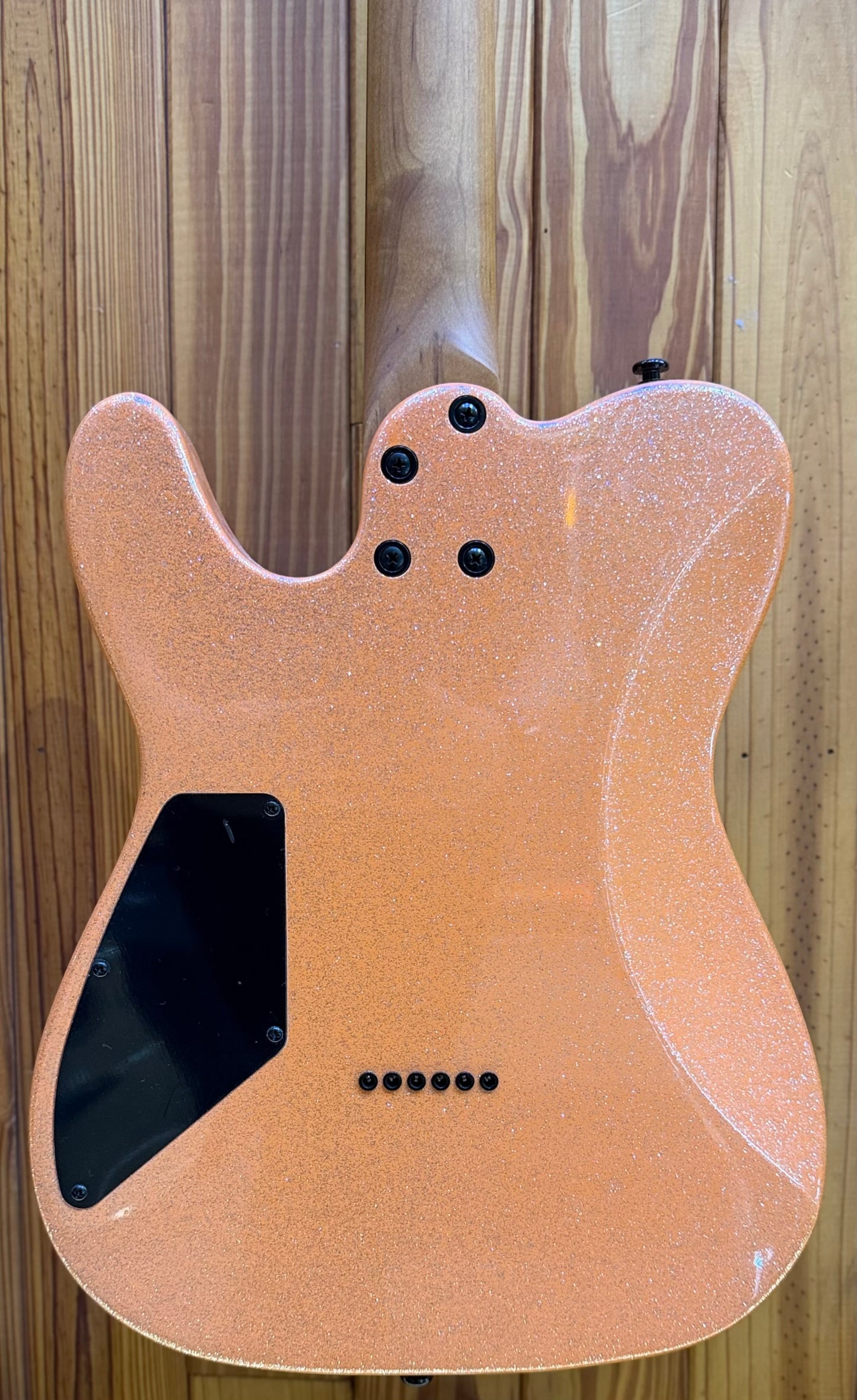 Cerberus Hermes 6 HT Baritone Electric Guitar - Orange Sparkle