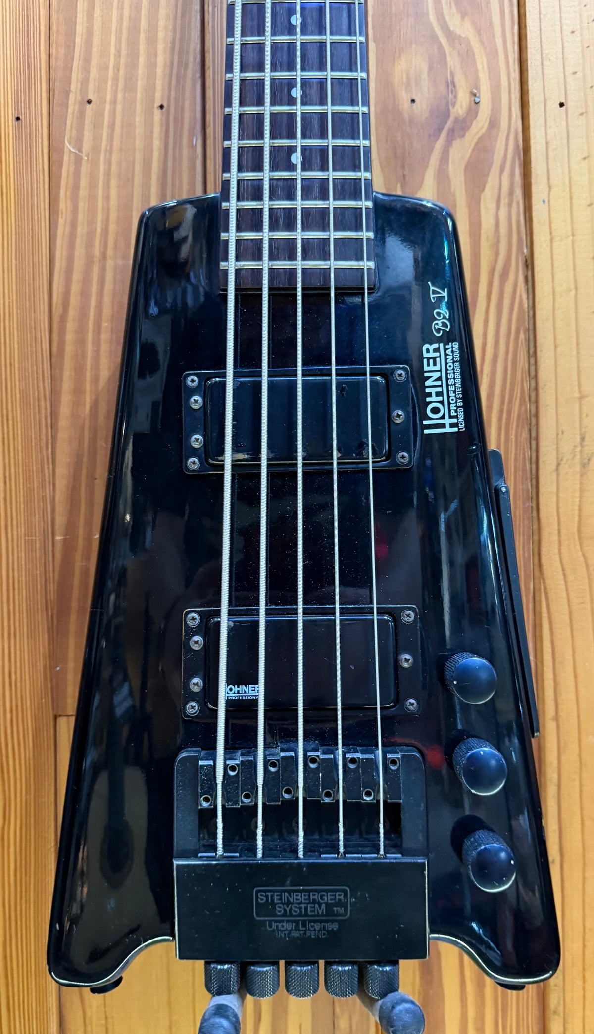 Hohner B2B Headless Electric Bass Guitar - Black - Pre-Loved