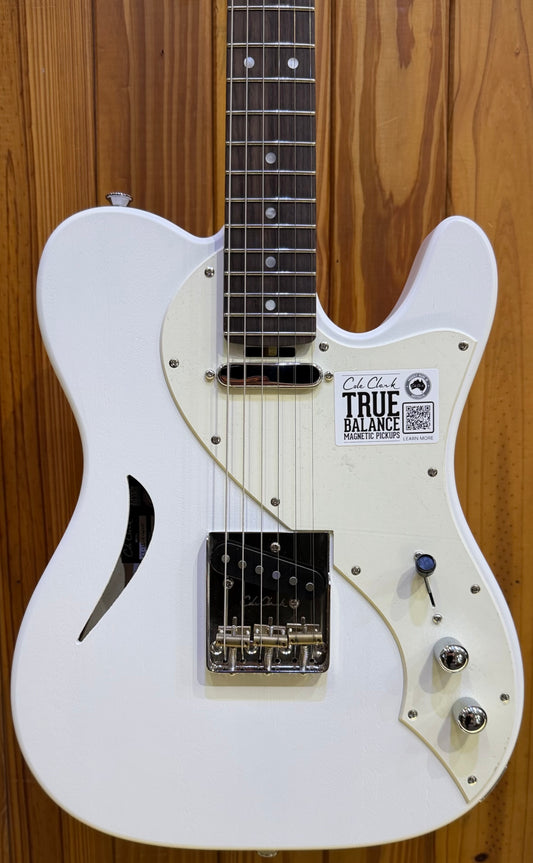 Cole Clark Culprit 3 Semi-Hollow SS Electric Guitar - White