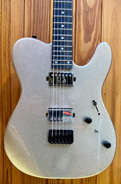 Cerberus Hermes 6 HT Baritone Electric Guitar - White Sparkle