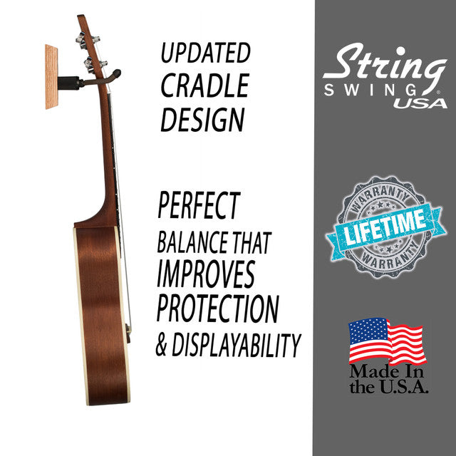 String Swing American Oak Home/Studio Ukulele/Mandolin Hanger