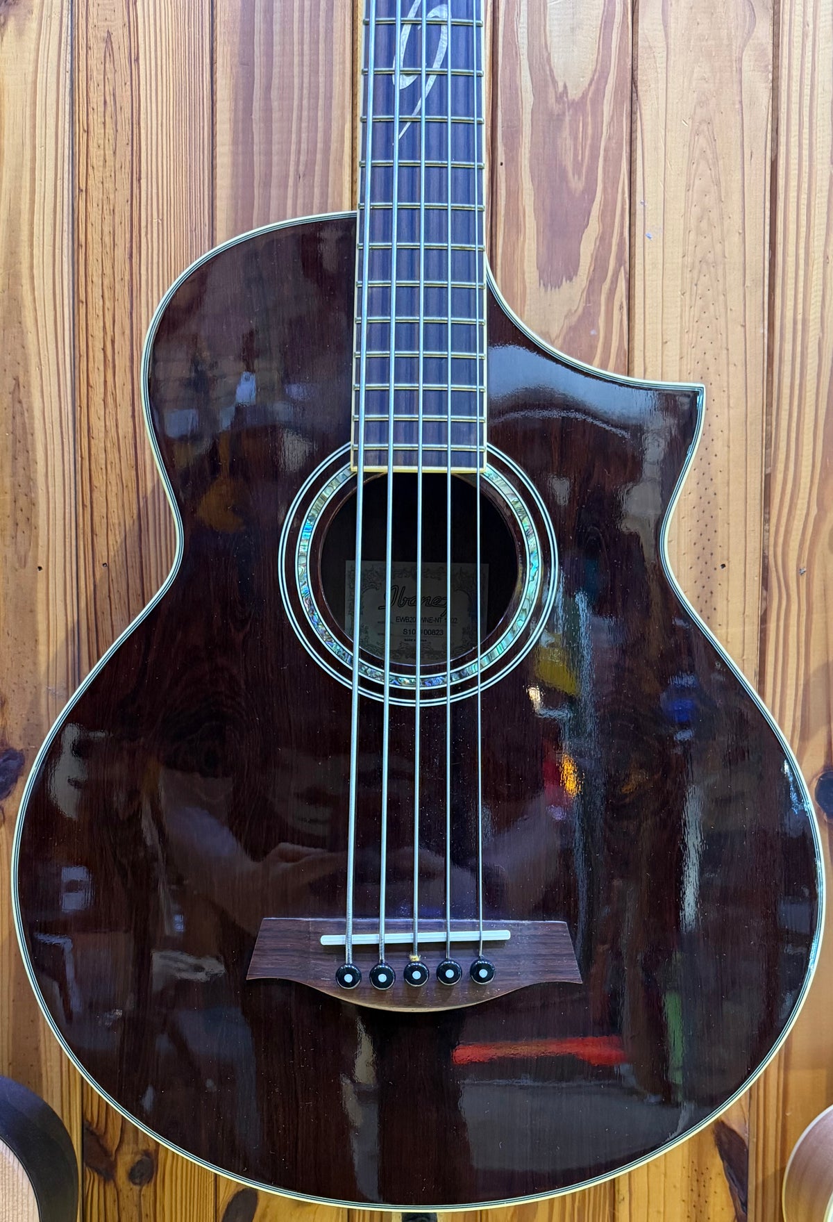 Ibanez EWB205WNE-NT 5-String Acoustic Bass - Dark Gloss - Pre-Loved