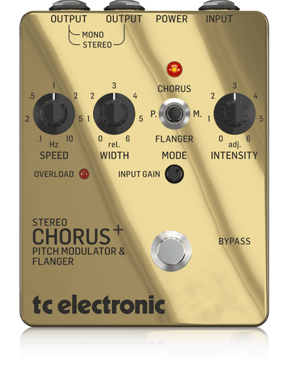 TC Electronic SCF Gold Chorus + Flanger Pedal - Special Edition Gold